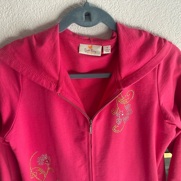 🌺QUACKER FACTORY HOODED EMBELLISHED JACKET (Small) - Picture 5 of 11